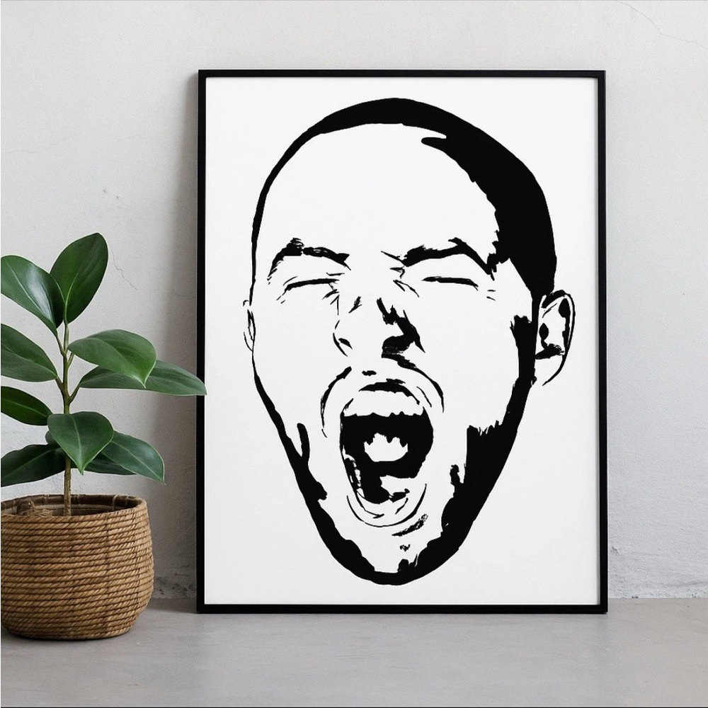 Mac Miller Face Minimalist Wall Art Painting
